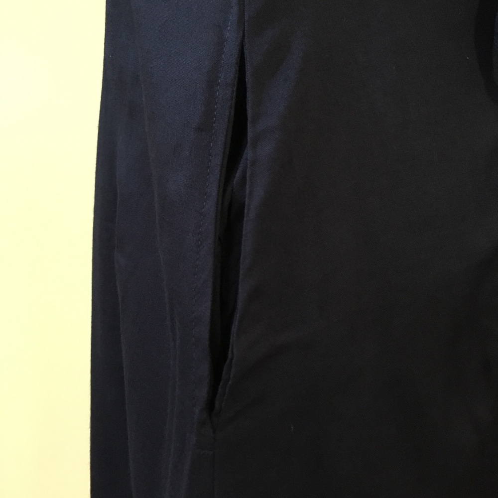 Chic Tie Back A Line Sleeveless Dress w Pockets Midnight - Picture 4 of 5